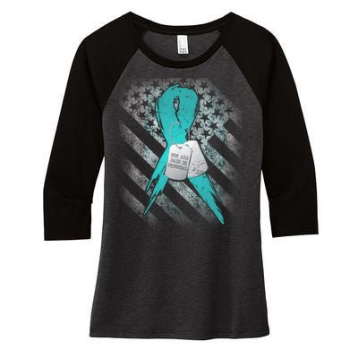 Not All Pain is Physical PTSD Awareness Women's Tri-Blend 3/4-Sleeve Raglan Shirt