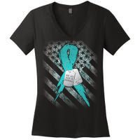 Not All Pain is Physical PTSD Awareness Women's V-Neck T-Shirt