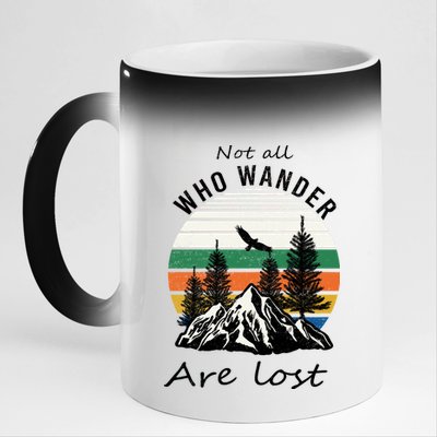 Not All Who Wander Are Lost 11oz Black Color Changing Mug