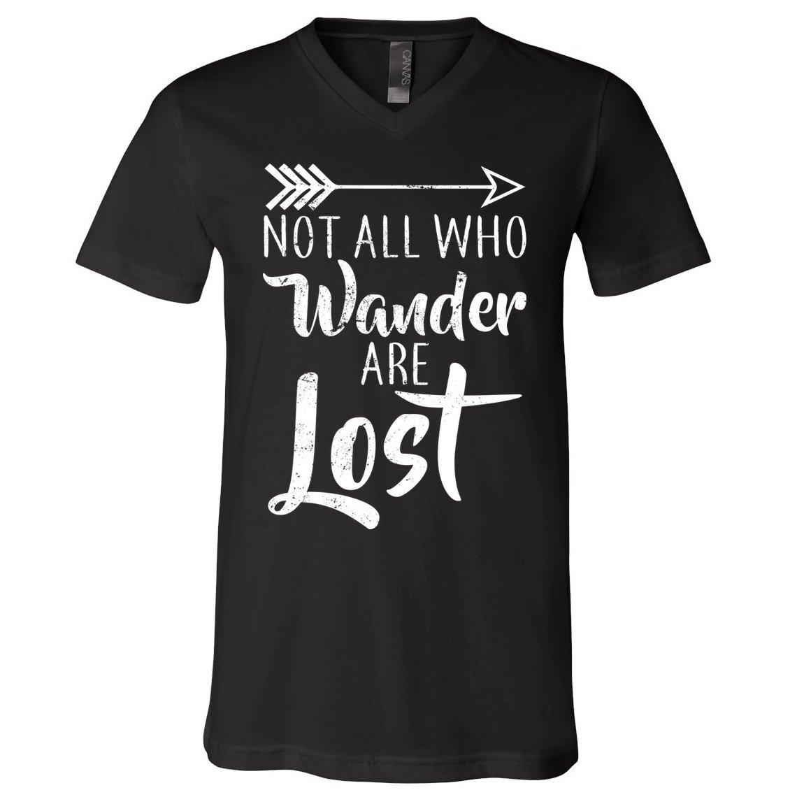 Not All Who Wander Are Lost Hiking V-Neck T-Shirt