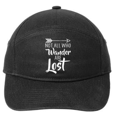 Not All Who Wander Are Lost Hiking 7-Panel Snapback Hat