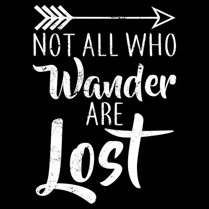 Not All Who Wander Are Lost Hiking Cropped Pullover Crew