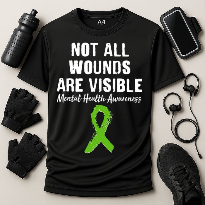 Not All Wounds Are Visible Mental Health Awareness Cooling Performance Crew T-Shirt