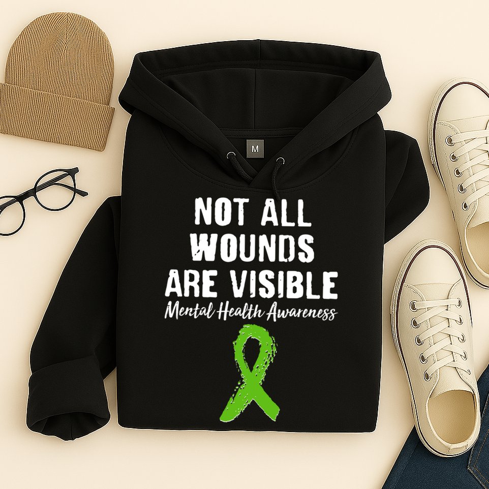Not All Wounds Are Visible Mental Health Awareness Hoodie
