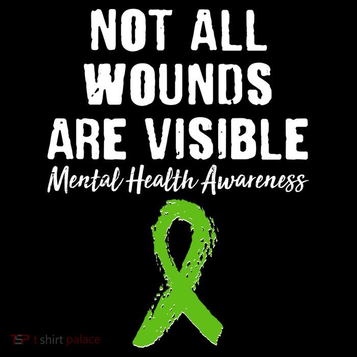 Not All Wounds Are Visible Mental Health Awareness Drawstring Bag