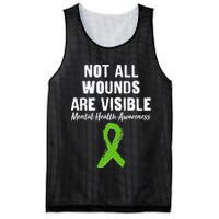 Not All Wounds Are Visible Mental Health Awareness Mesh Reversible Basketball Jersey Tank
