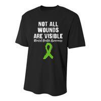 Not All Wounds Are Visible Mental Health Awareness Youth Performance Sprint T-Shirt