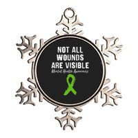 Not All Wounds Are Visible Mental Health Awareness Metallic Star Ornament