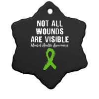 Not All Wounds Are Visible Mental Health Awareness Ceramic Star Ornament