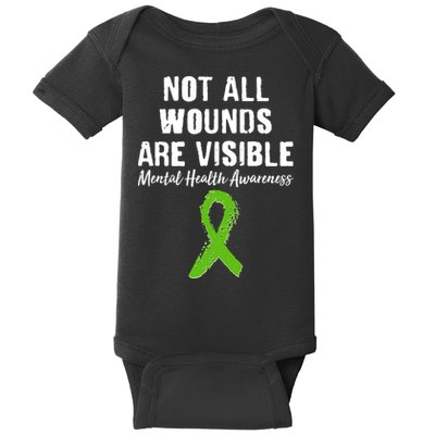 Not All Wounds Are Visible Mental Health Awareness Baby Bodysuit