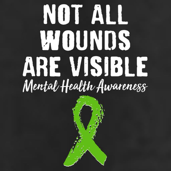 Not All Wounds Are Visible Mental Health Awareness Golf Towel