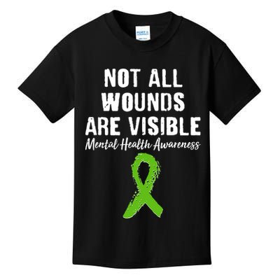 Not All Wounds Are Visible Mental Health Awareness Kids T-Shirt