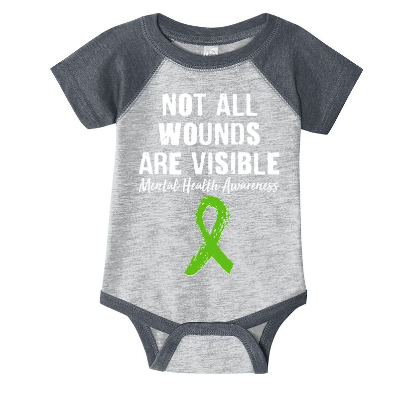 Not All Wounds Are Visible Mental Health Awareness Infant Baby Jersey Bodysuit