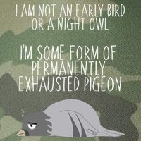 Not An Early Bird Night Owl I'm Some Form Of Permanently Exhausted Pigeon Legacy Tie Dye Trucker Hat