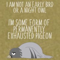 Not An Early Bird Night Owl I'm Some Form Of Permanently Exhausted Pigeon Garment-Dyed Women's Muscle Tee