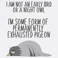 Not An Early Bird Night Owl I'm Some Form Of Permanently Exhausted Pigeon Garment-Dyed Sweatshirt