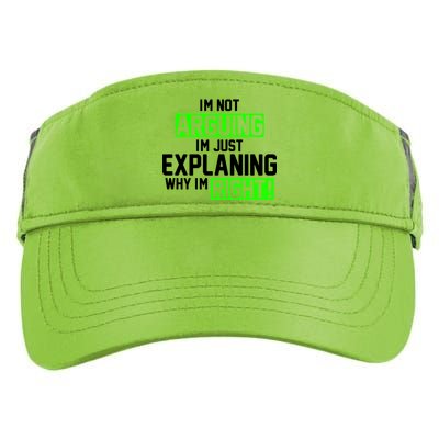 Not Arguing Explaining Why I'm Right Funny Meme Adult Drive Performance Visor