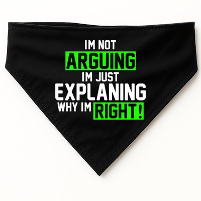Not Arguing Explaining Why I'm Right Funny Meme USA-Made Doggie Bandana