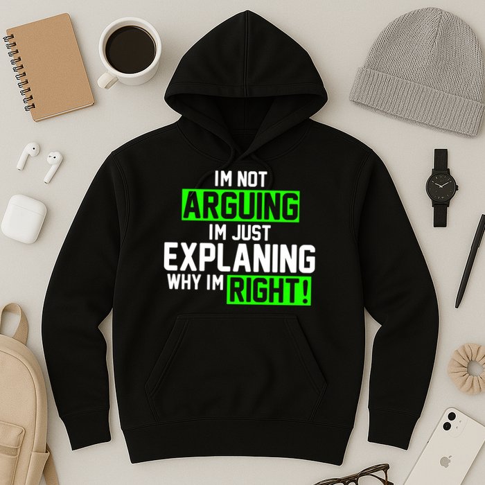 Not Arguing Explaining Why I'm Right Funny Meme Hoodie