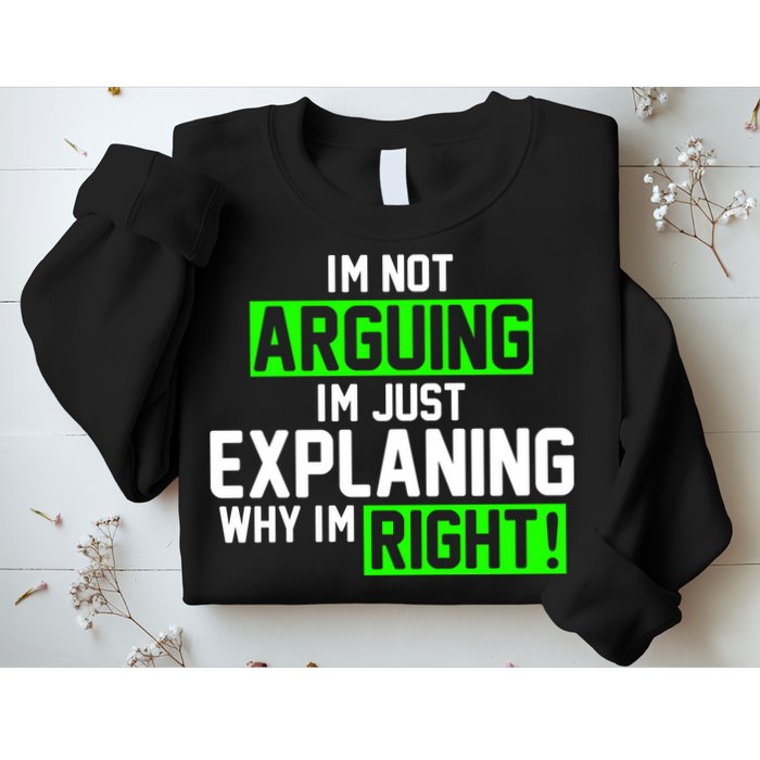 Not Arguing Explaining Why I'm Right Funny Meme Sweatshirt