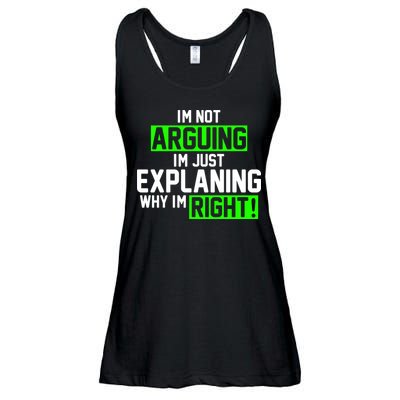 Not Arguing Explaining Why I'm Right Funny Meme Ladies Essential Flowy Tank