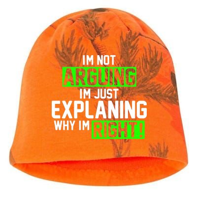 Not Arguing Explaining Why I'm Right Funny Meme Kati - Camo Knit Beanie