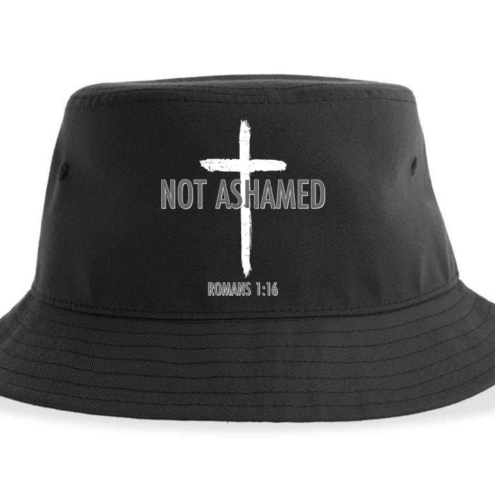 Not Ashamed Romans 1:16 Sustainable Bucket Hat