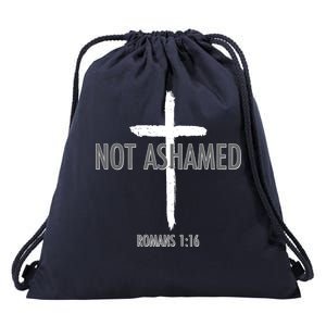 Not Ashamed Romans 1:16 Drawstring Bag