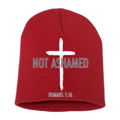 Not Ashamed Romans 1:16 Short Acrylic Beanie