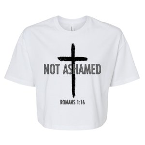 Not Ashamed Romans 1:16 Bella+Canvas Jersey Crop Tee