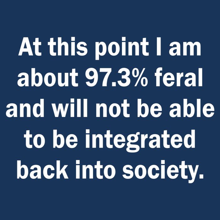 Not Be Integrated Back Into Society Funny Feral Kids T-Shirt