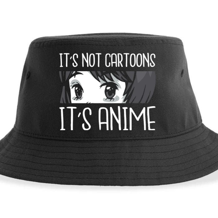 Not Cartoons It's Anime Sustainable Bucket Hat