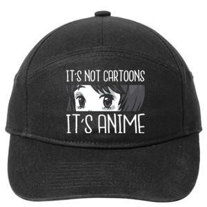 Not Cartoons It's Anime 7-Panel Snapback Hat