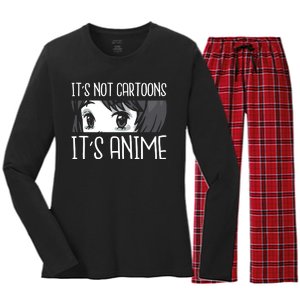 Not Cartoons It's Anime Women's Long Sleeve Flannel Pajama Set 