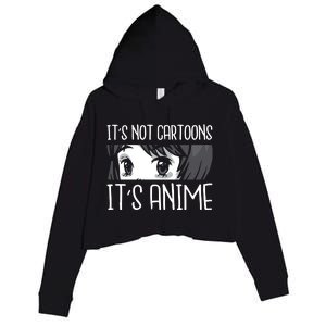 Not Cartoons It's Anime Crop Fleece Hoodie