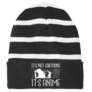 Not Cartoons It's Anime Striped Beanie with Solid Band