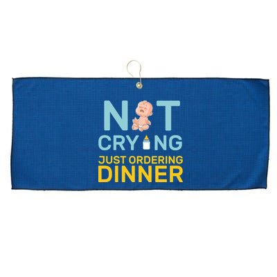Not Crying Just Ordering Dinner Large Microfiber Waffle Golf Towel