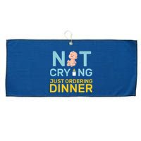 Not Crying Just Ordering Dinner Large Microfiber Waffle Golf Towel