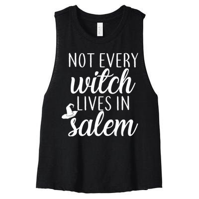 Not Every Witch Live In Salem  Women's Racerback Cropped Tank