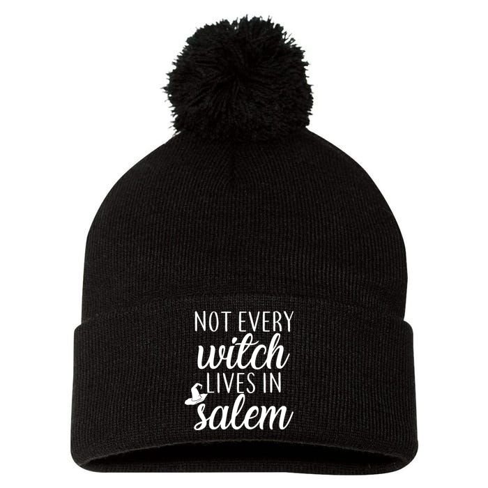 Not Every Witch Live In Salem  Pom Pom 12in Knit Beanie