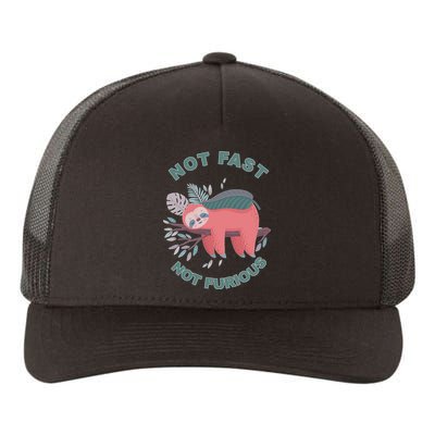Not Fast Not Furious Sloth Cute Yupoong Adult 5-Panel Trucker Hat