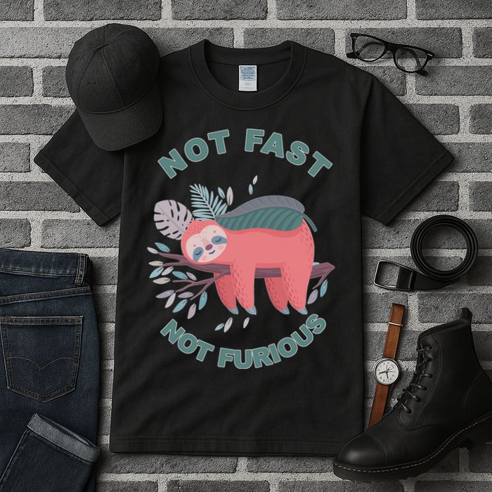 Not Fast Not Furious Sloth Cute Tall T-Shirt