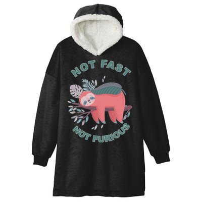 Not Fast Not Furious Sloth Cute Hooded Wearable Blanket