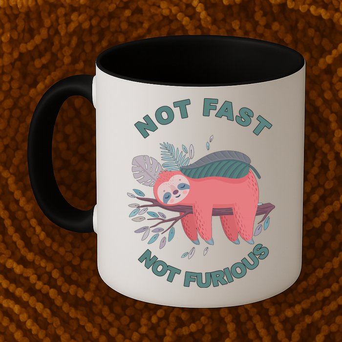 Not Fast Not Furious Sloth Cute Mug