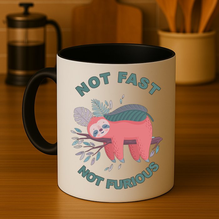 Not Fast Not Furious Sloth Cute Mug