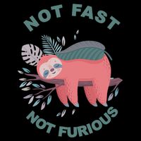 Not Fast Not Furious Sloth Cute Mug