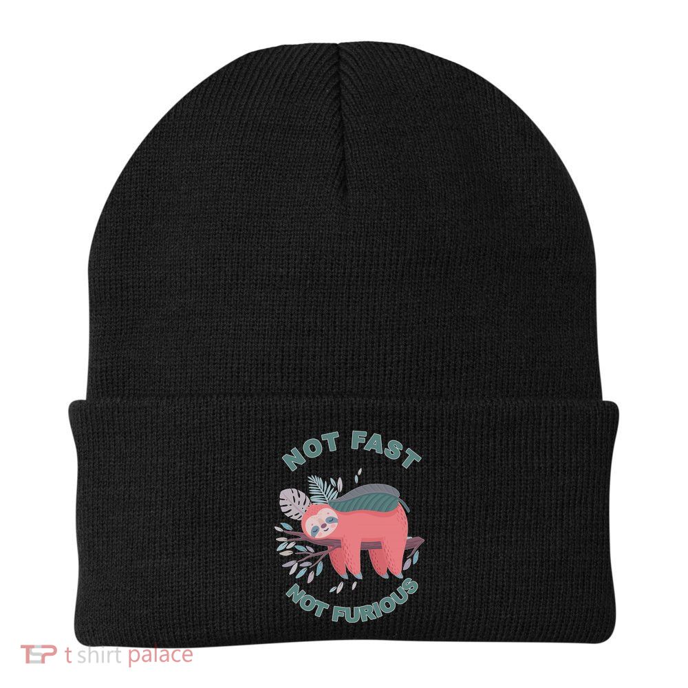Not Fast Not Furious Sloth Cute Beanie