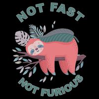 Not Fast Not Furious Sloth Cute Drawstring Bag