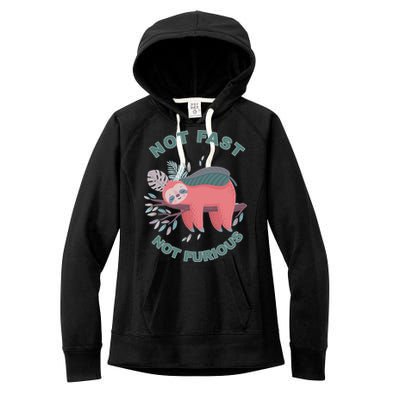 Not Fast Not Furious Sloth Cute Women's Fleece Hoodie