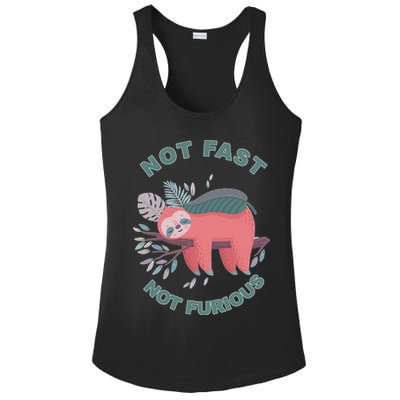 Not Fast Not Furious Sloth Cute Ladies PosiCharge Competitor Racerback Tank